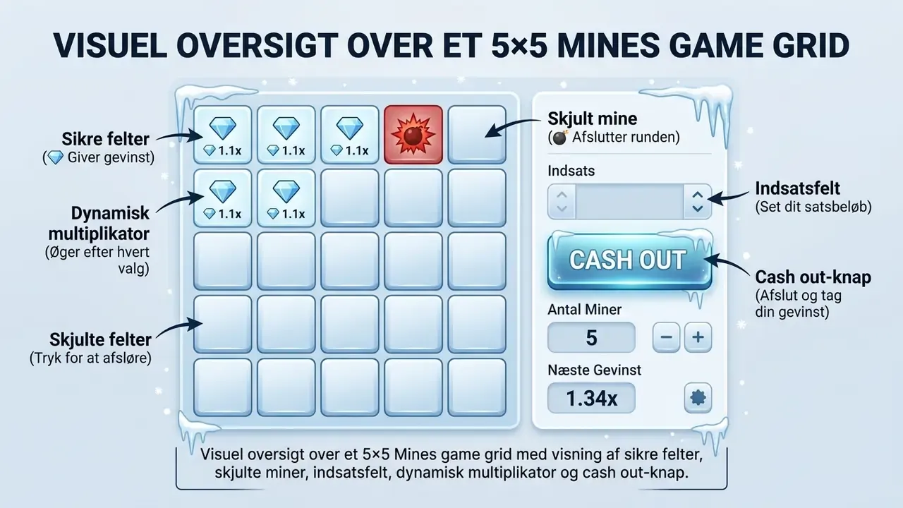 mines casino game grid oversigt